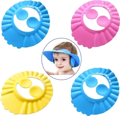Produktbild von Duschhaube Kinder,Baby Shampoo Cap,Baby Shampoo Schutz,Shampoo Schutz für Kinder,Haar waschen ohne Tränen,Shampooaugenschutz,Einstellbare Baby Duschhaube (F)
