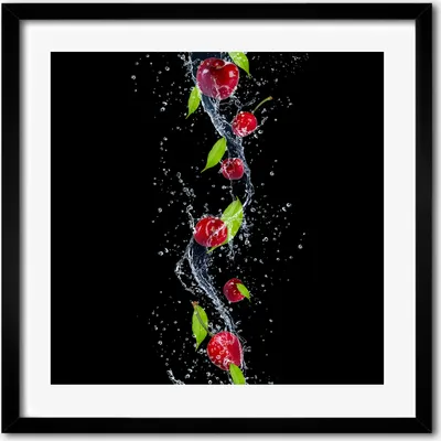 Produktbild von Bild - 50 cm x 50 cm - MDF - Rahmen, Wandkunst - Kirschen