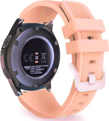Produktbild von BStrap Silicone Sport Armband für Huawei Watch GT/GT2 46mm, sand pink