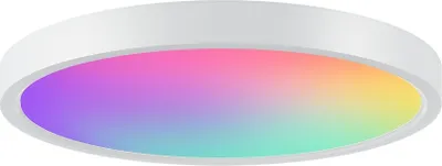Image de Plafonnier LED intelligent Gosund LB12 RGB+CW, Wi-Fi/Bluetooth, avec télécommande, 24 W, 1920 lm, lumière blanche et colorée,vocale, IP54, 30 cm