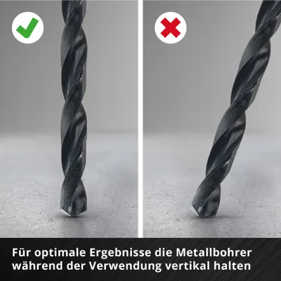 Produktbild von Original Einhell 13-tlg. HSS-R Metallbohrer-Set (HSS 4241 Stahl, schwarz brüniert, 135°-Bohrspitze, rollgewalzte Typ N Spirale, Rundschaft inkl. Aufbewahrungskassette)