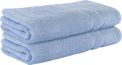 Produktbild von StickandShine 2er SET Premium Frottee Saunatuch 80x200 cm in hellblau  in 500g/m² aus 100% Baumwolle