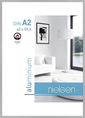 Obrázok produktu pre Nielsen protipožiarny rám C2 štruktúra strieborná matná 42x60 cm