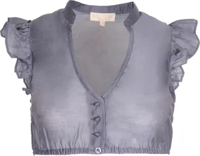 Produktbild von Dirndlbluse Leda Flügelarm blau 30