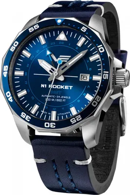 Produktbild von Vostok Europe NH34-225A712-LBBLAU Herren-Automatikuhr GMT Rocket N1 Dunkelblau