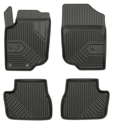 Produktbild von Gummi-Fußmatten für Peugeot 207 2006-2012 – 4-tlg, Schwarz, passgenau