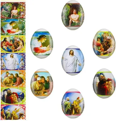 Produktbild von Ostereier Dekoration Schrumpffolie Biblisch Motive