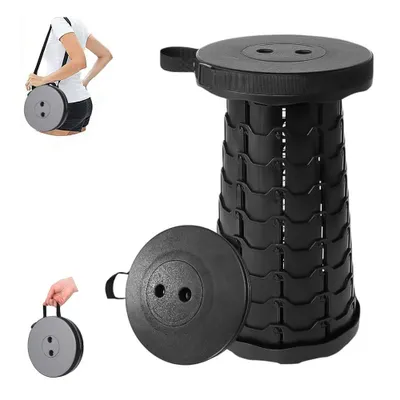 Produktbild von Tragbarer Klapphocker, Tragbarer Klappstuhl, Einziehbarer Klapphocker, maximale Traglast 150 kg, für Camping, Garten, Angeln, Wandern, Reisen, Grillen