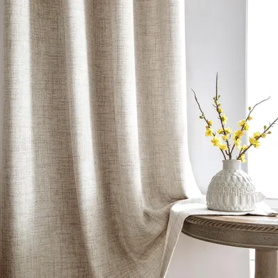 Produktbild von Vorhänge mit Faltenband (Beige - 140B x 260H cm (2 Paneele))