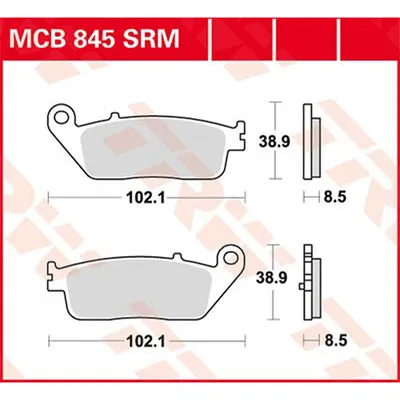 Produktbild von TRW Bremsbelagsatz MCB845SRM Xciting 500 T7