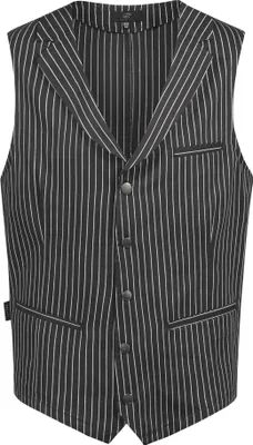 Produktbild von Greiff GASTRO MODA Herren Kellner-Weste Regular Fit Schwarz gestreift S