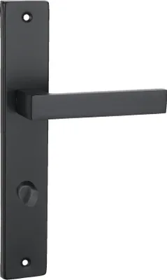 Produktbild von Schwarze WC-Türgriff-Set für Zimmertüren, langschild-garnitur, 78 Türgriff, Türbeschlag-Set