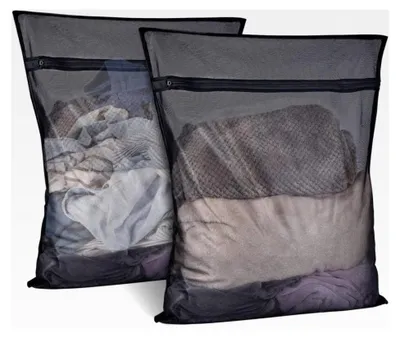 Produktbild von 3er Set Wäschenetze für die Waschmaschine, Wäschesäcke mit Reißverschluss für BHs, Schuhe, Socken, Unterwäsche, Babykleidung, Hemden und Pullover, 60x80cm