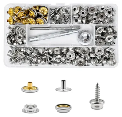 Productafbeelding van Set van 190 Metalen Drukkers met Gereedschap
