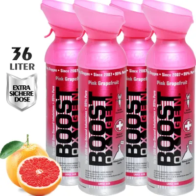 Image de Oxygène supplémentaire en canette Boost Oxygen Pamplemousse Rose, grand, 3x9L