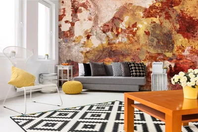 Produktbild von Vlies Fototapete ABGEBLÄTTERTER WANDPUTZ 375 x 250 cm (inkl. Kleister) - Vlies Tapete, Wandtapete, Wandbilder - Tapete für Wohnzimmer Schlafzimmer, Büro, Küche - Montagefertig
