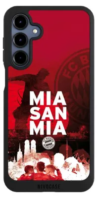 Produktbild von NIVOCASE Handyhülle für Samsung Galaxy A16 5G  Hülle NIVOpure Case Schwarz FC Bayern München FCB Mia San Mia