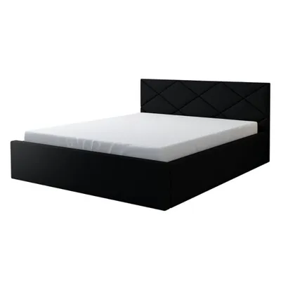 Produktbild von Polsterbett VIGI -OM 140 x 200 mit Bettkasten. Farbe: Schwarz