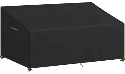 Image de Housse de protection pour salon de jardin, dimensions 220x100x61/89 cm, imperméable, résistante aux UV, en polyester Oxford