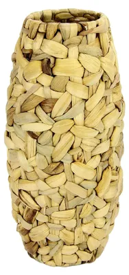 Produktbild von Vase aus Wasserhyazinthe für künstliche Blumen und Pampasgras