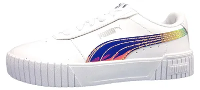 Immagine prodotto di Scarpe sportive Puma Carina 2.0 Holo JR, sneakers per bambini, scarpe da allenamento, colore bianco, adatte anche per il tempo libero