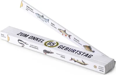Produktbild von Präsent für den Onkel-Angler: 2m Zollstock Petri Heil und 30 Fischfotos