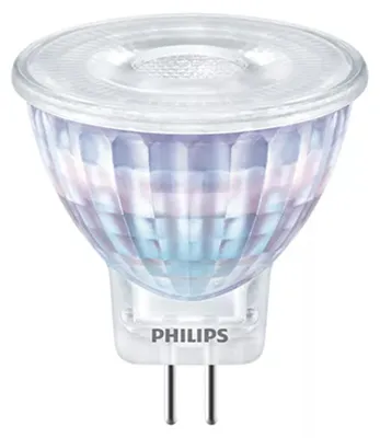 A close-up studio shot of a Philips LED light bulb.