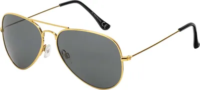 Produktbild von Sonnen Brille Designer Piloten Herren Sonnenbrille mit Kunstoffrahmen 30573 Schwarz Gold