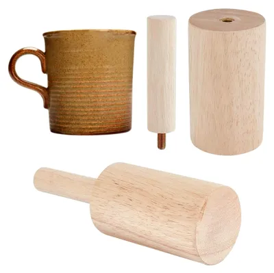 Produktbild von Holz Töpferform 220x70mm mit Griff für Keramikarbeiten
