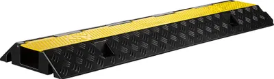Produktbild von Wiltec Kanal Kabelbrücke 98 x 26 x 6,5 cm, Kabelkanal 15 t Tragkraft, Überfahrschutz bis 30 km/h, Kabel Trittschutz für Außenbereich, Schlauchbrücke aus PP und Gummi