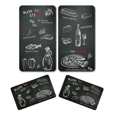 Produktbild von Frühstücksbrettchen 2er Set mit Glas Herdabdeckung Ristorante