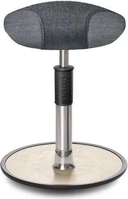 Produktbild von Sitz- Stehhocker Free Regular Triangel Camira Rivet Anthrazit Chrom /creme.