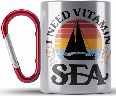 Produktbild von Trendation - Segeln Geschenk Edelstahl Tasse Karabiner Mir Reichts Ich Geh Segeln Geschenkidee für Segler Karabiner Edelstahl Tasse Karabiner Edelstahl Besonders Segelboot Mann (Rot)
