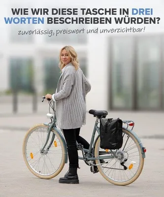 Produktbild von Famanu Fahrradtasche für Gepäckträger - Wasserabweisend und belastbar bis 10 kg