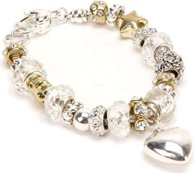 Produktbild von Amore Armband versilbert mit Glassteinen