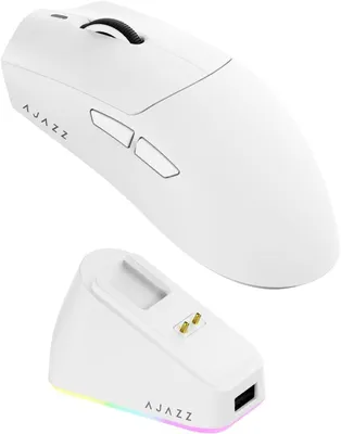 Produktbild von Maus mit PAW3311-Sensor,24.000 DPI, 2,4 GHz/USB-C/Bluetooth, 800-mAh-Akku, ,Magnetische RGB-Ladestation, 80 Millionen Klicks Lebensdauer