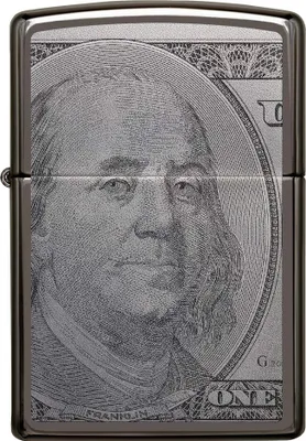 Produktbild von ZIPPO 60004890 Dollar Photo Image Laser Gravur Black Ice