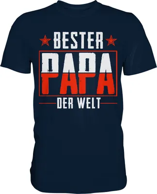 Produktbild von Bester Papa Vatertag Geschenk Vater T-Shirt – Navy / 4XL