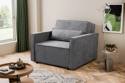 Produktbild von Schlafsessel VESSA 1-Sitzer ausklappbar Bettkasten 200x80 cm Grau