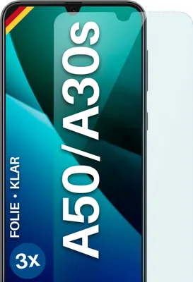 Produktbild von moex® 3x Schutzfolie kompatibel mit Samsung Galaxy A50 / A30s - Displayschutzfolie dünn Folie, Klar