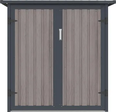 Produktbild von Metall-Fahrradunterstand aus verzinktem Stahl - Holz-Optik - 2,8 m² für 2 Fahrräder - NIKI
