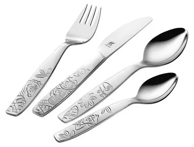 Image de Set de couverts pour enfants Zwilling Jungle, 4 pièces, en acier inoxydable