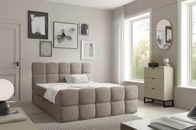 Obrázek produktu pro Kontinentální postel 120x200 ISEMBARD - šedá + topper