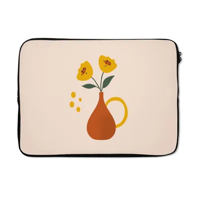 Produktbild von MuchoWow® Laptop Hülle 13 Zoll Blumen - Mohnblumen - Sommer Laptoptasche - Laptophülle - Sleeve - Rundumschutz