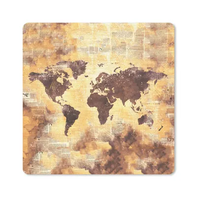 Produktbild von MuchoWow® Mauspad Mousepad Weltkarte - Punkte - Farben 30x30 cm - Mousepads - Maus Mat - Pad - Mausunterlage - Gaming
