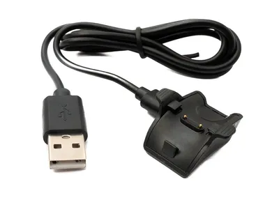 Produktbild von SYSTEM-S USB 2.0 Kabel 75 cm Ladekabel für Huawei Band 3 4 5 Honor Band 3 Pro in Schwarz