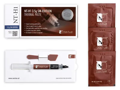 Produktbild von Noctua NT-H1, Wärmeleitpaste, 2,49 g/cm³, Grau, -50 - 110 °C, 1,4 ml, 3,5 g