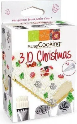 Produktbild von Set Spritztüllen aus Edelstahl - Weihnachtsedition