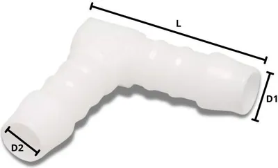 Obrázok produktu pre Plastové koleno na hadicu 90° 14 mm