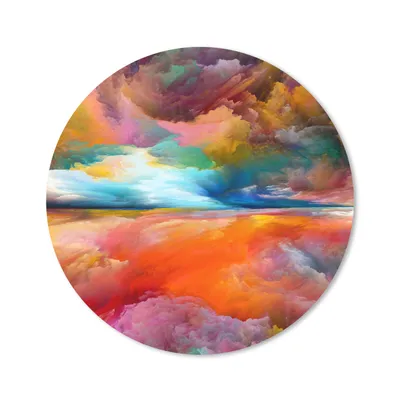 Produktbild von MuchoWow® Mauspad Mousepad Gemälde - Ölgemälde - Abstrakt - Wolken 40x40 cm - Mousepads - Maus Mat - Pad - Mausunterlage - Schreibtisch Accessoires